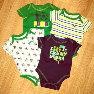 Set of 4 Puma onesies